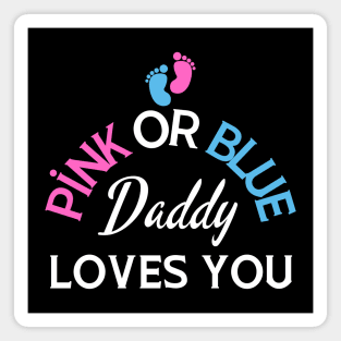 Pink Or Blue Daddy Loves You Magnet